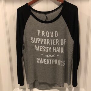 Triumph Grey & Black Long Sleeved Baseball Shirt - Soooo Soft!!!